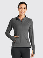 Willit Women's Fleece Pullover Half Zip_