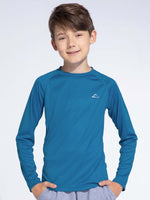 Boy's Long Sleeve Rash Guard Swim Shirts_