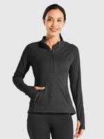 Willit Women's Fleece Pullover Half Zip_
