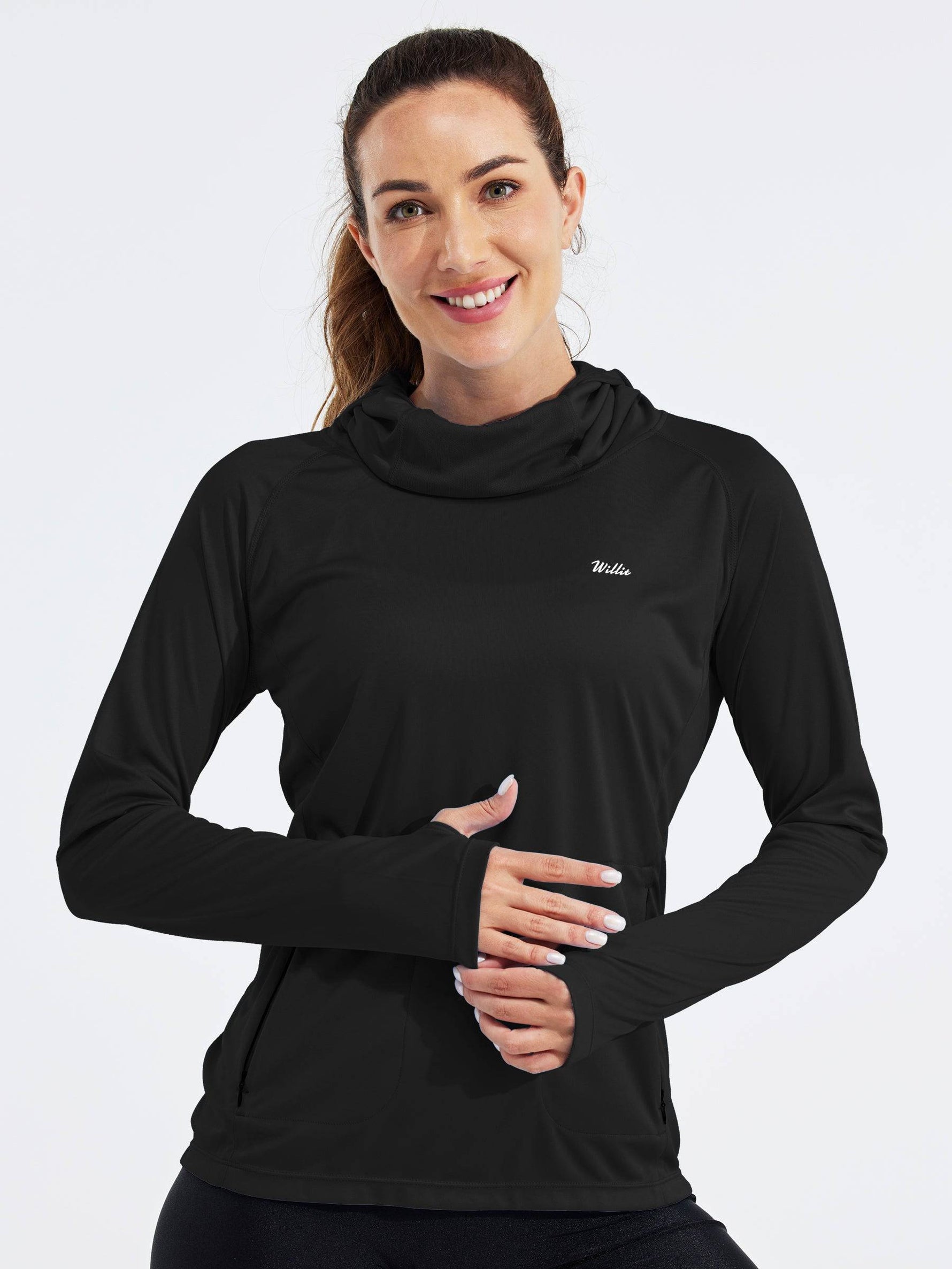 Women's Sun Protection Hoodie Long Sleeve with Face Mask Lightweights 