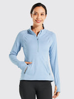 Willit Women's Fleece Pullover Half Zip_