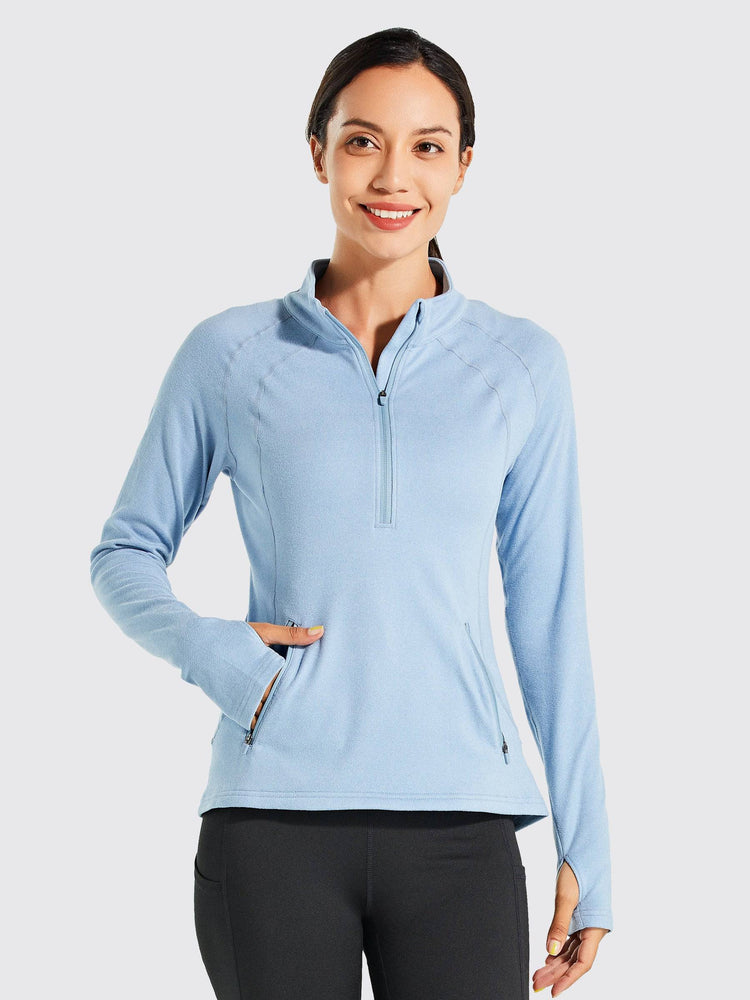 Willit Women's Fleece Pullover Half Zip_