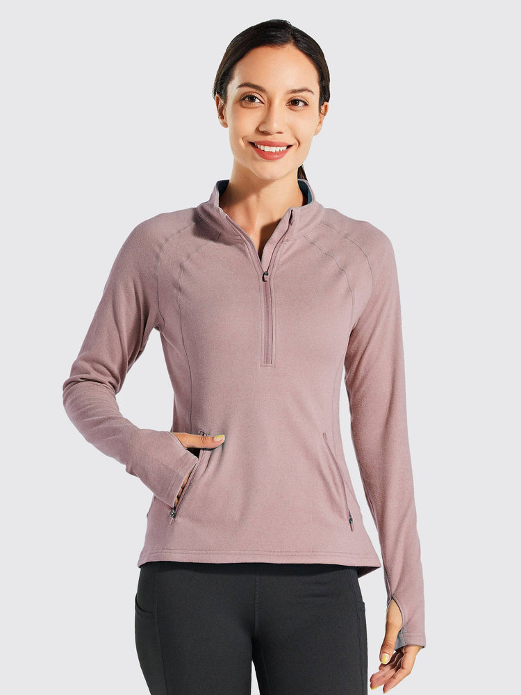 Willit Women's Fleece Pullover Half Zip_