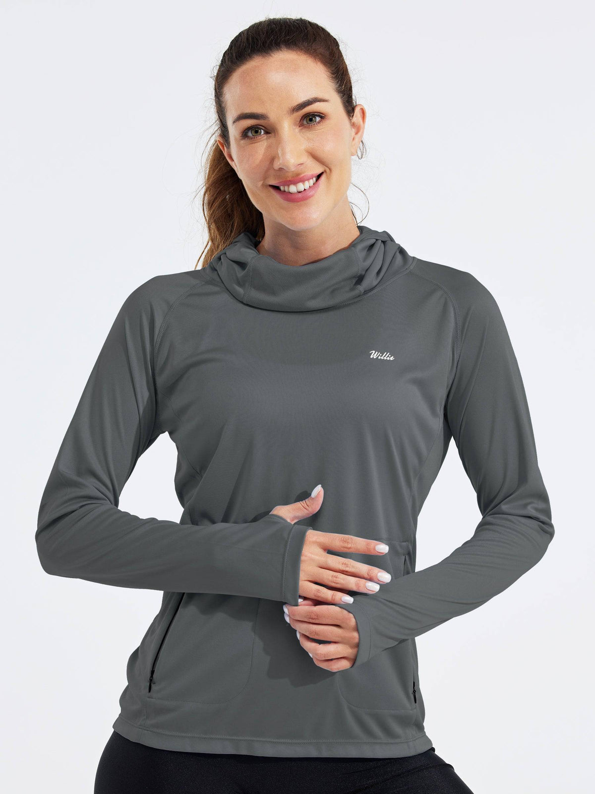 Women's Sun Protection Hoodie Long Sleeve with Face Mask Lightweights 