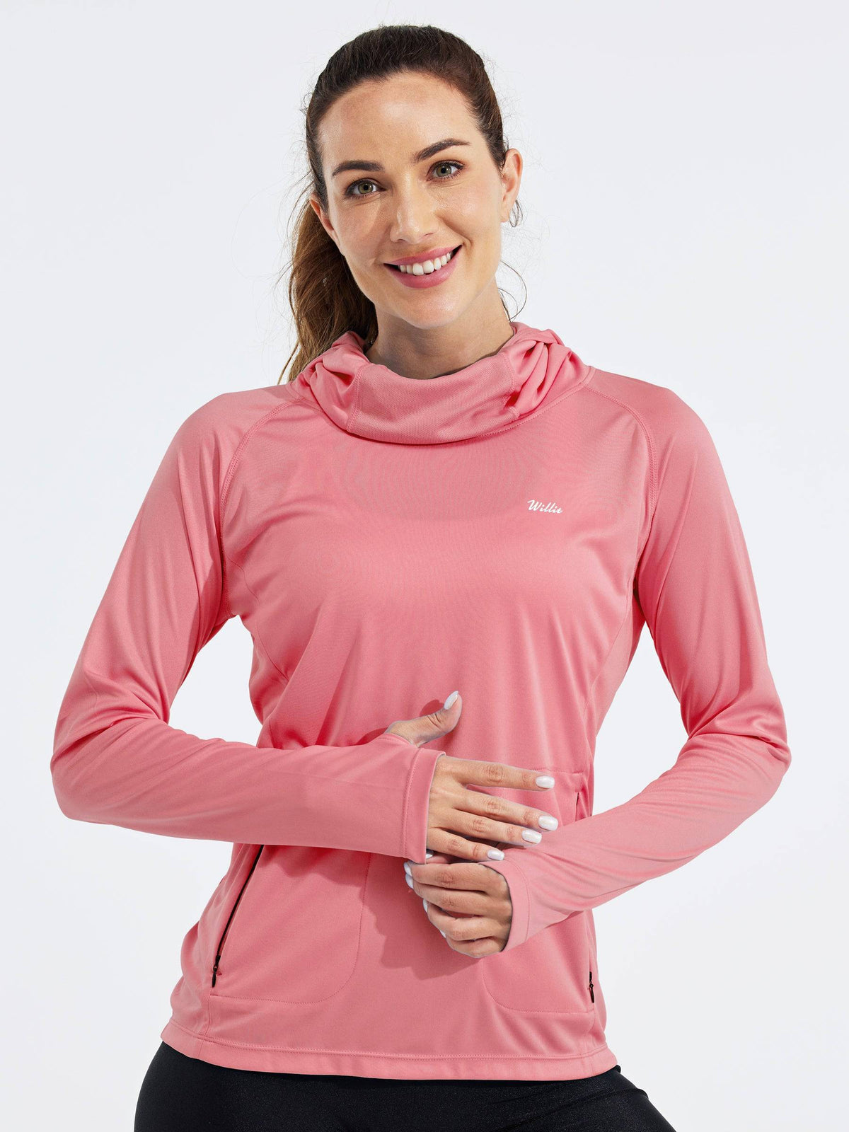 Women's Sun Protection Hoodie Long Sleeve with Face Mask Lightweights 
