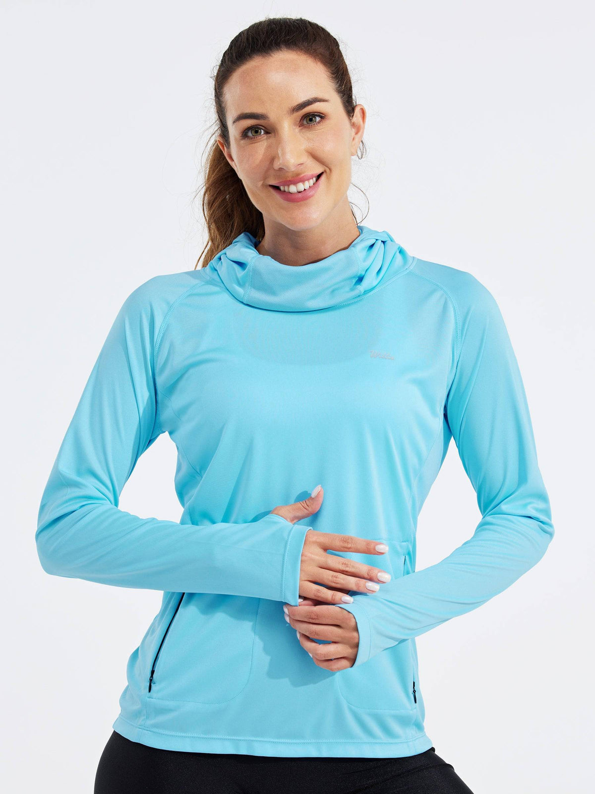 Women's Sun Protection Hoodie Long Sleeve with Face Mask Lightweights 
