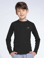 Boy's Long Sleeve Rash Guard Swim Shirts_