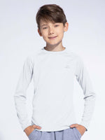 Boy's Long Sleeve Rash Guard Swim Shirts 