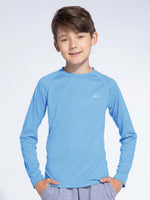 Boy's Long Sleeve Rash Guard Swim Shirts_