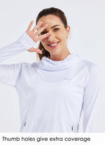 Women's Sun Protection Hoodie Long Sleeve with Face Mask Lightweights 