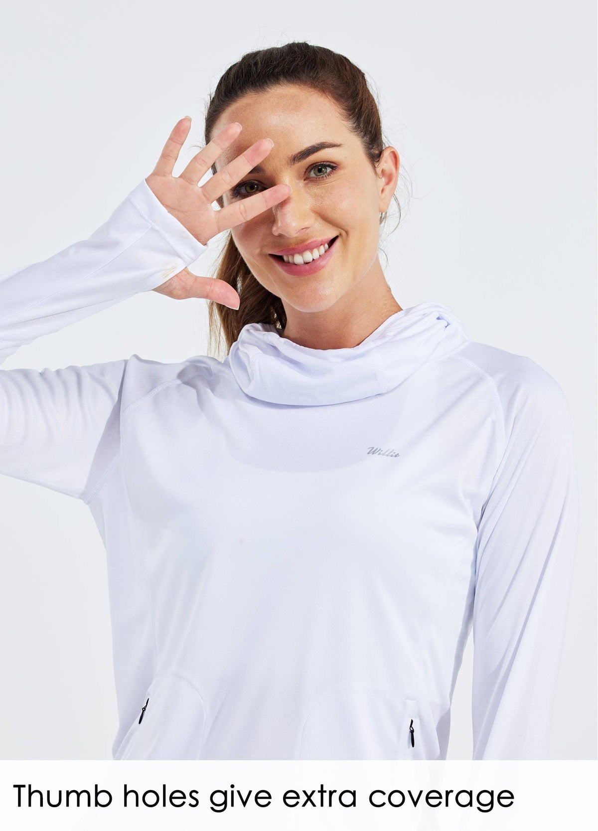 Women's Sun Protection Hoodie Long Sleeve with Face Mask Lightweights 