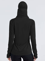 Women's Sun Protection Hoodie Long Sleeve with Face Mask Lightweights 
