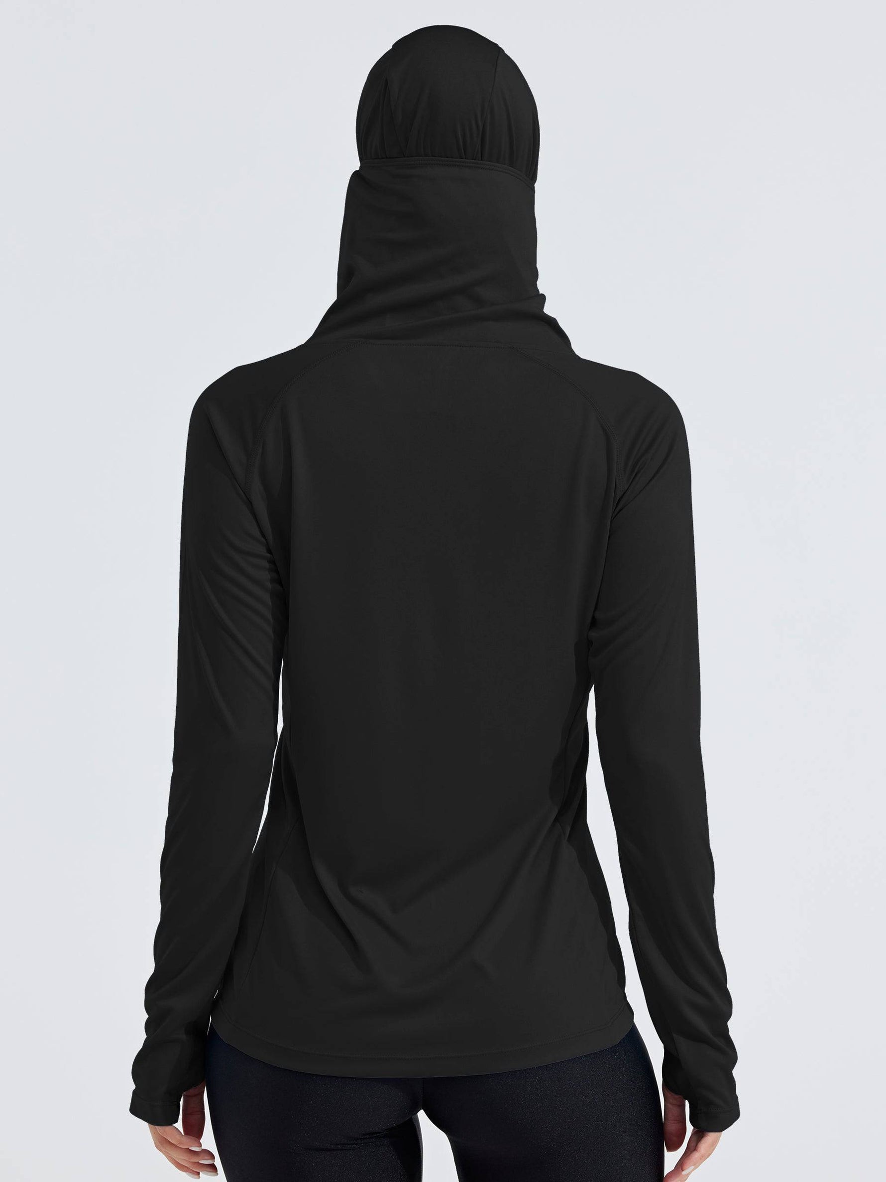 Women's Sun Protection Hoodie Long Sleeve with Face Mask Lightweights 