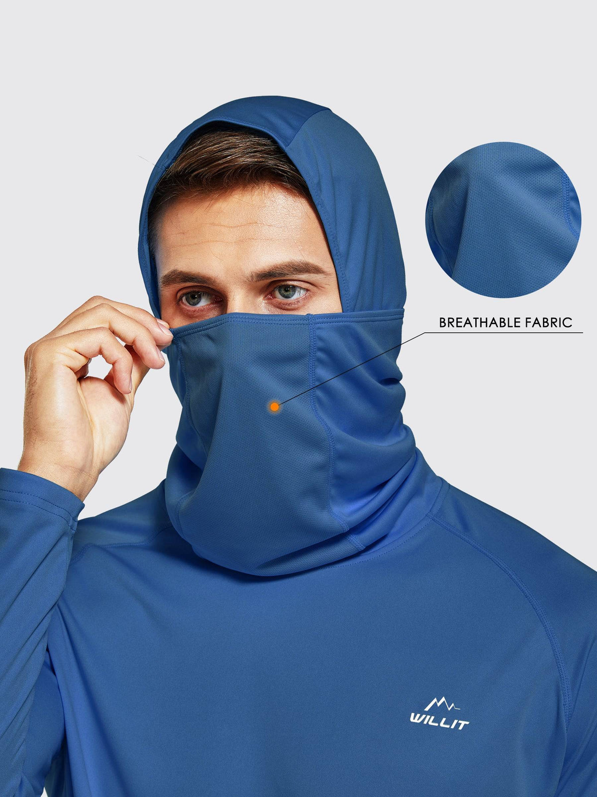 Willit Men's Sun Protection Hoodie UPF 50+ 