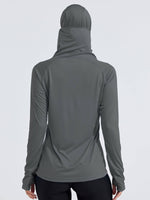 Women's Sun Protection Hoodie Long Sleeve with Face Mask Lightweights 