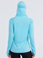 Women's Sun Protection Hoodie Long Sleeve with Face Mask Lightweights 