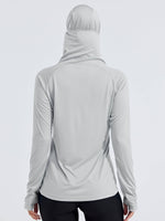 Women's Sun Protection Hoodie Long Sleeve with Face Mask Lightweights 