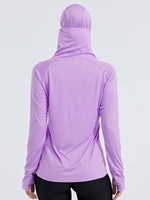 Women's Sun Protection Hoodie Long Sleeve with Face Mask Lightweights 