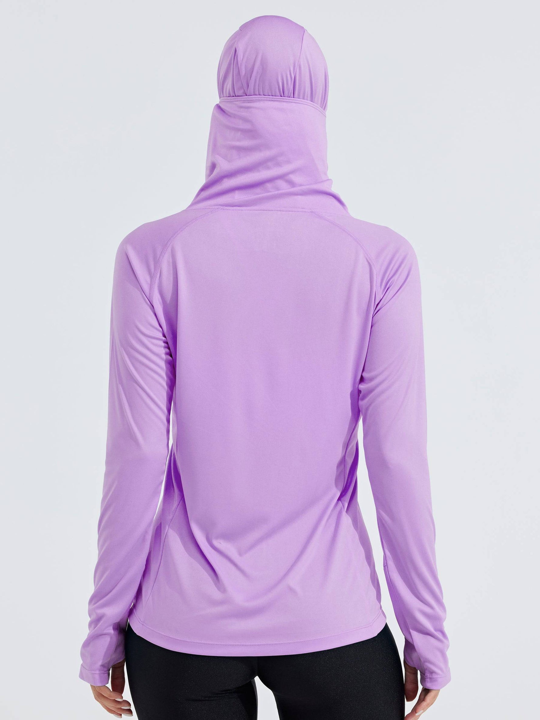 Women's Sun Protection Hoodie Long Sleeve with Face Mask Lightweights 