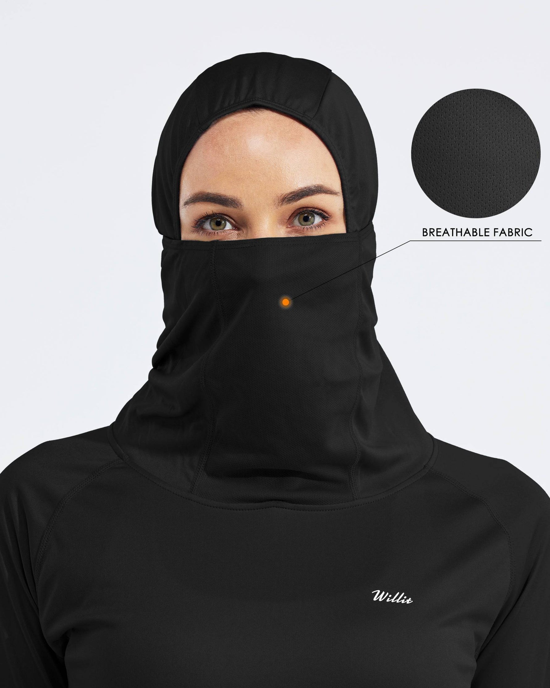 Women's Sun Protection Hoodie Long Sleeve with Face Mask Lightweights 